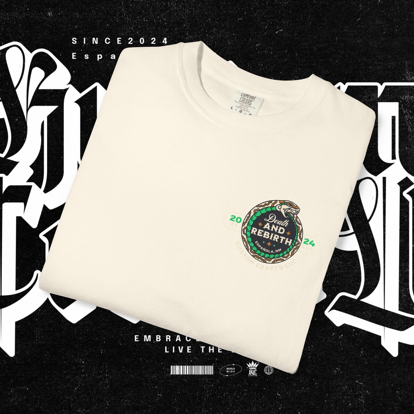 Death and Rebirth Snake Graphic Tee, Death Rebirth Unisex T-shirt, Streetwear Alternative Fashion, Serpent Design Shirt, Edgy Clothing
