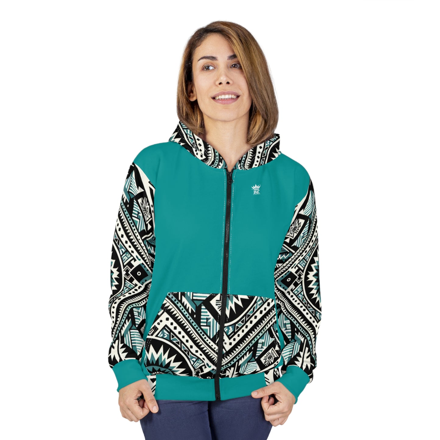 Southwest (Teal) Zip Hoodie