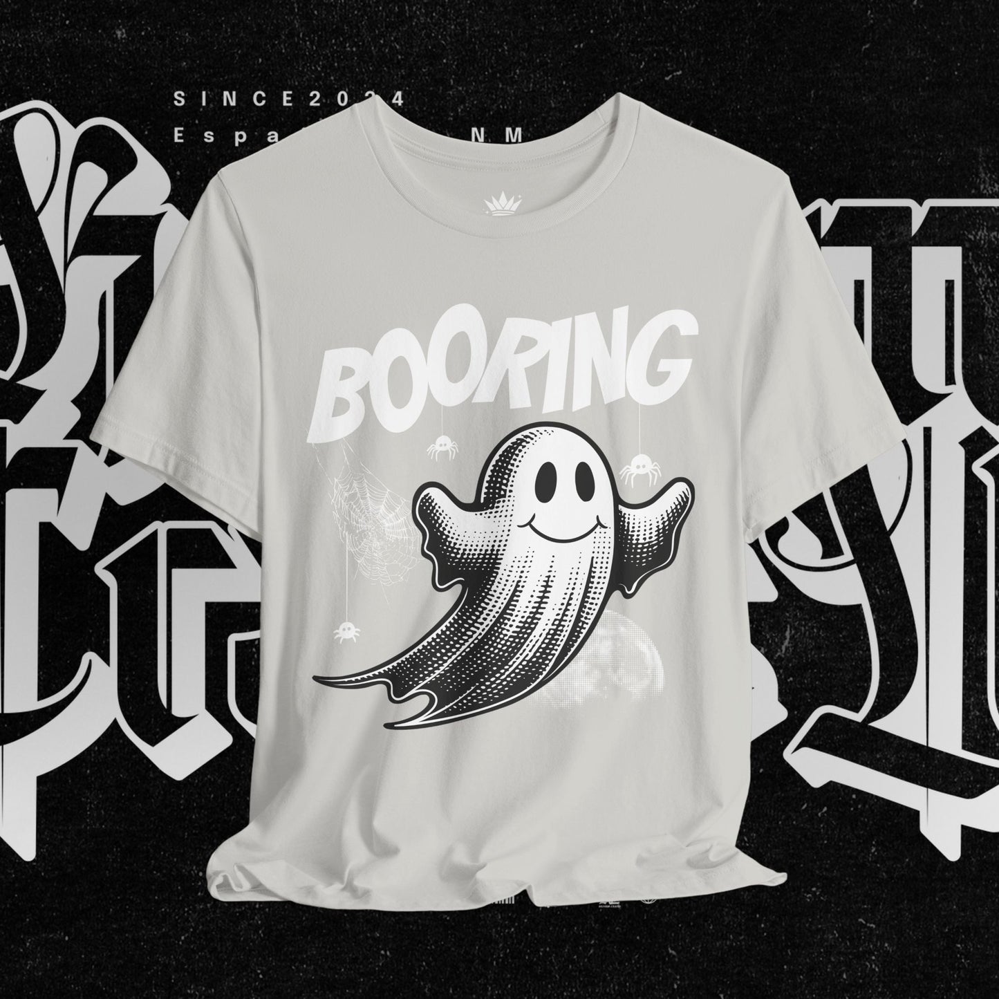Ghostly Boo-Ring Fun Tee - Spooky Vibes, Perfect for Halloween, Casual Wear, Gift for Ghost Lovers, Graphic Tee, Trendy Outfit