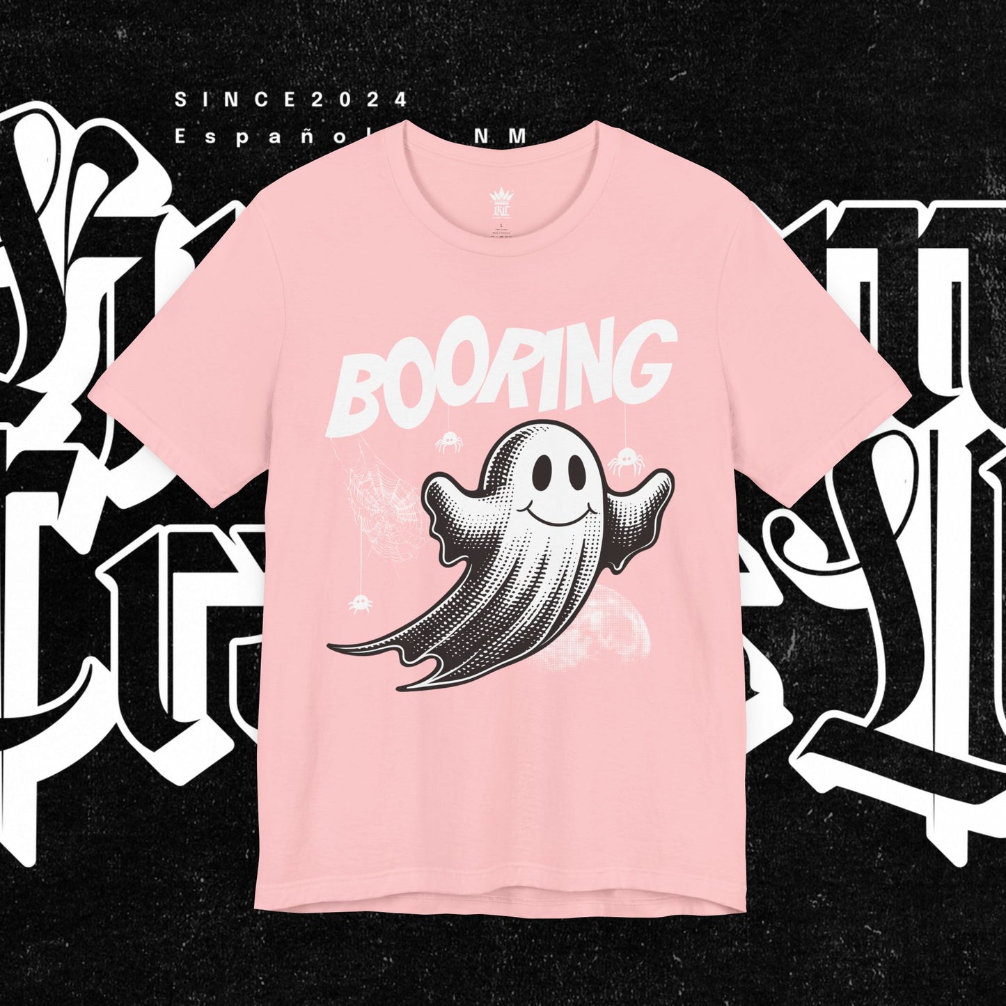 Ghostly Boo-Ring Fun Tee - Spooky Vibes, Perfect for Halloween, Casual Wear, Gift for Ghost Lovers, Graphic Tee, Trendy Outfit