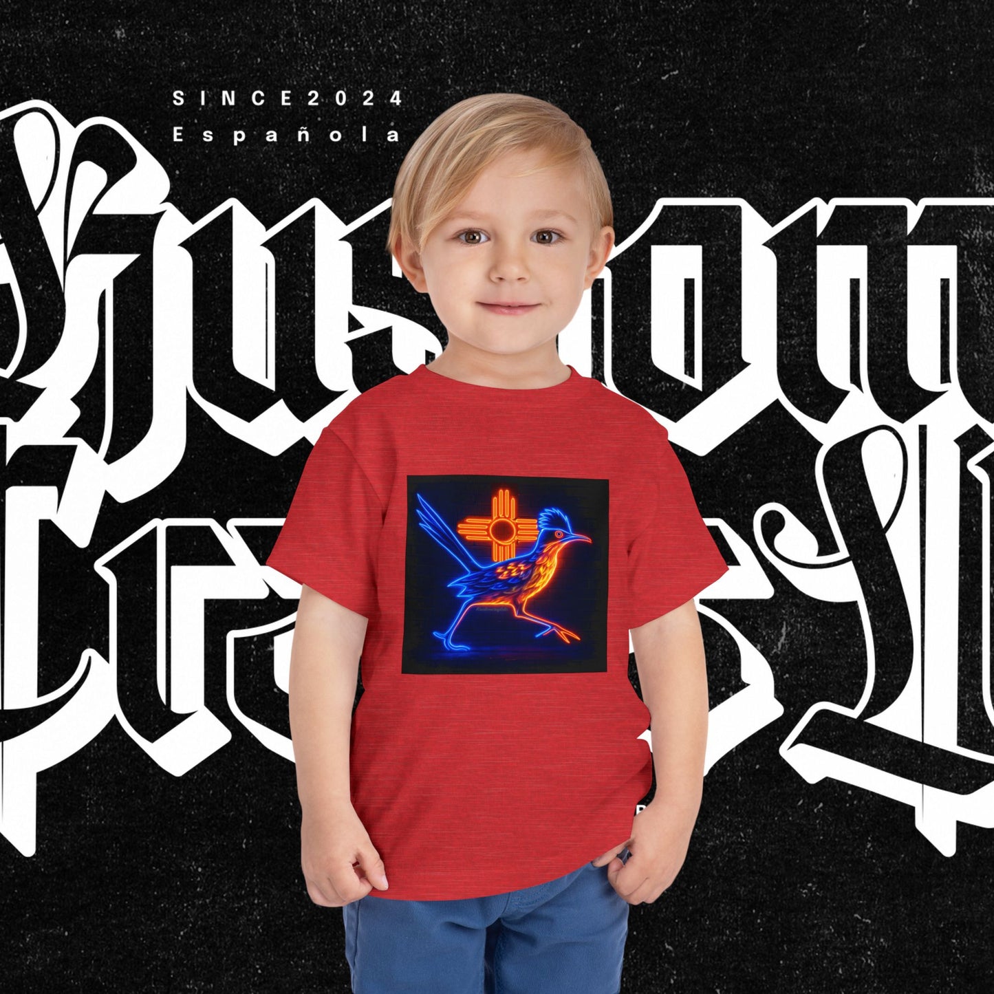 Neon Roadrunner New Mexico Design - Toddler Tee