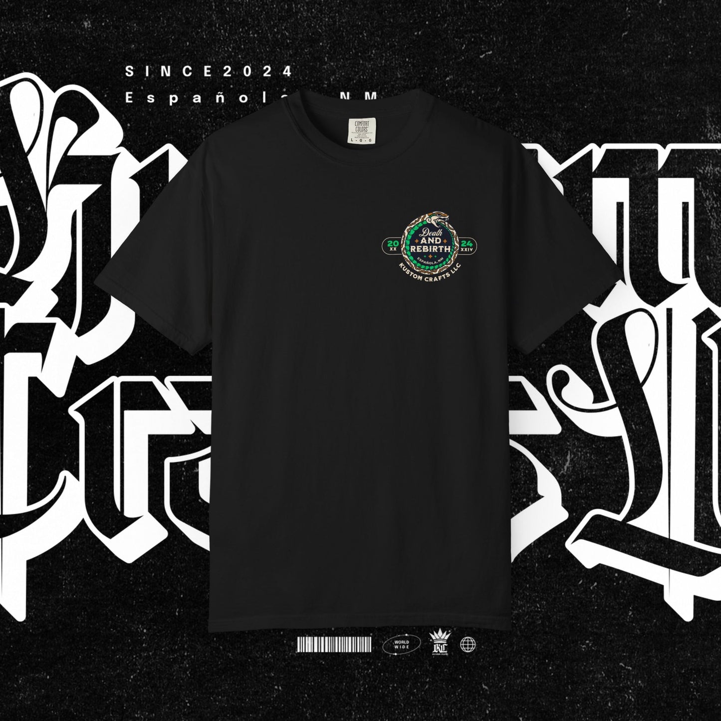 Death and Rebirth Snake Graphic Tee, Death Rebirth Unisex T-shirt, Streetwear Alternative Fashion, Serpent Design Shirt, Edgy Clothing