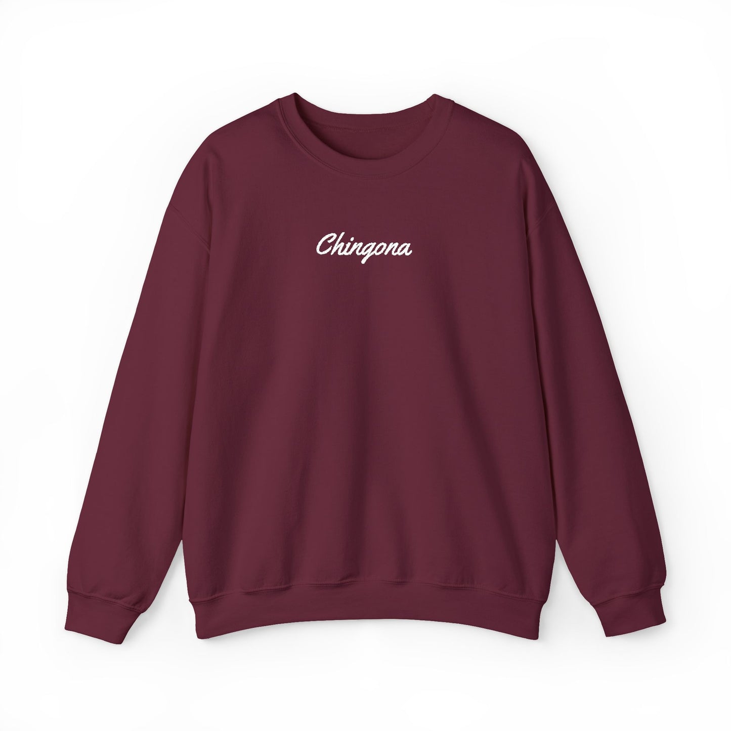 Chingona Embroidery  Heavy Blend Crewneck Sweatshirt
