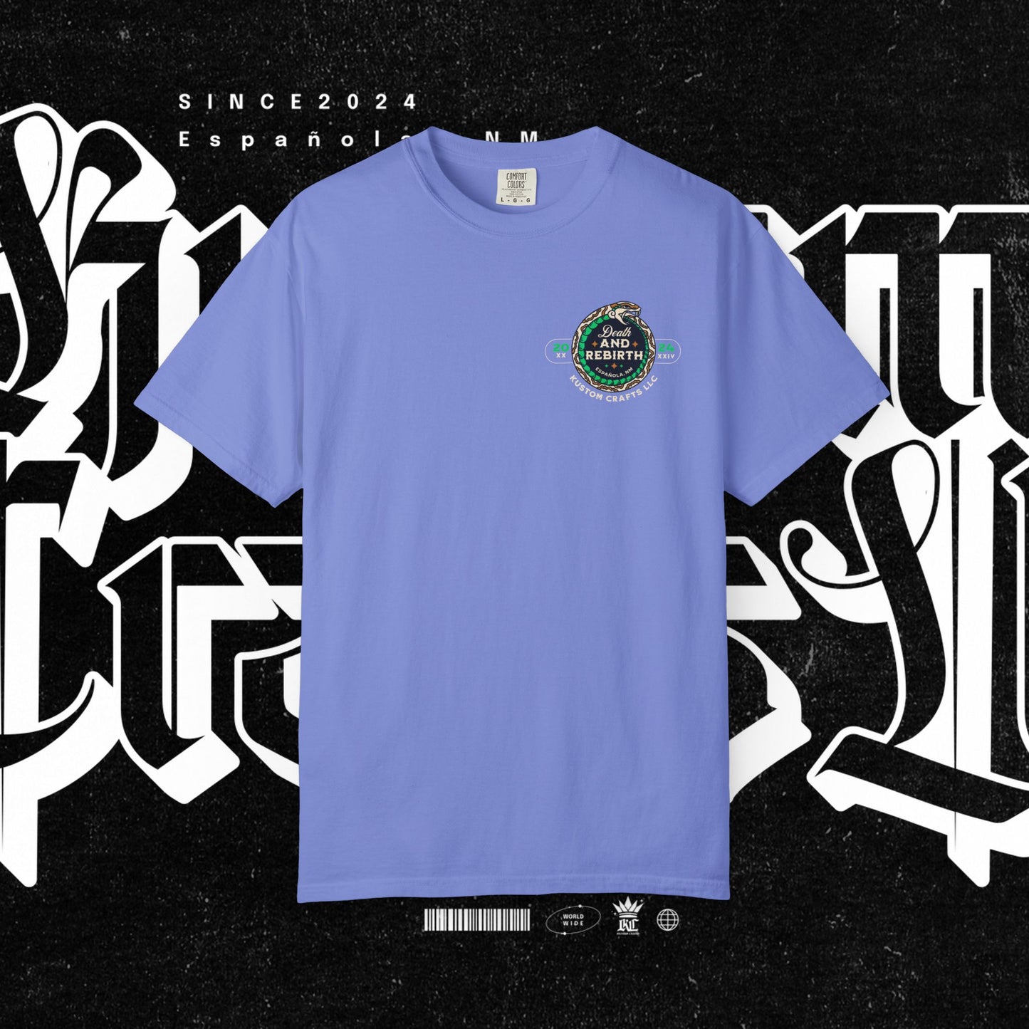 Death and Rebirth Snake Graphic Tee, Death Rebirth Unisex T-shirt, Streetwear Alternative Fashion, Serpent Design Shirt, Edgy Clothing
