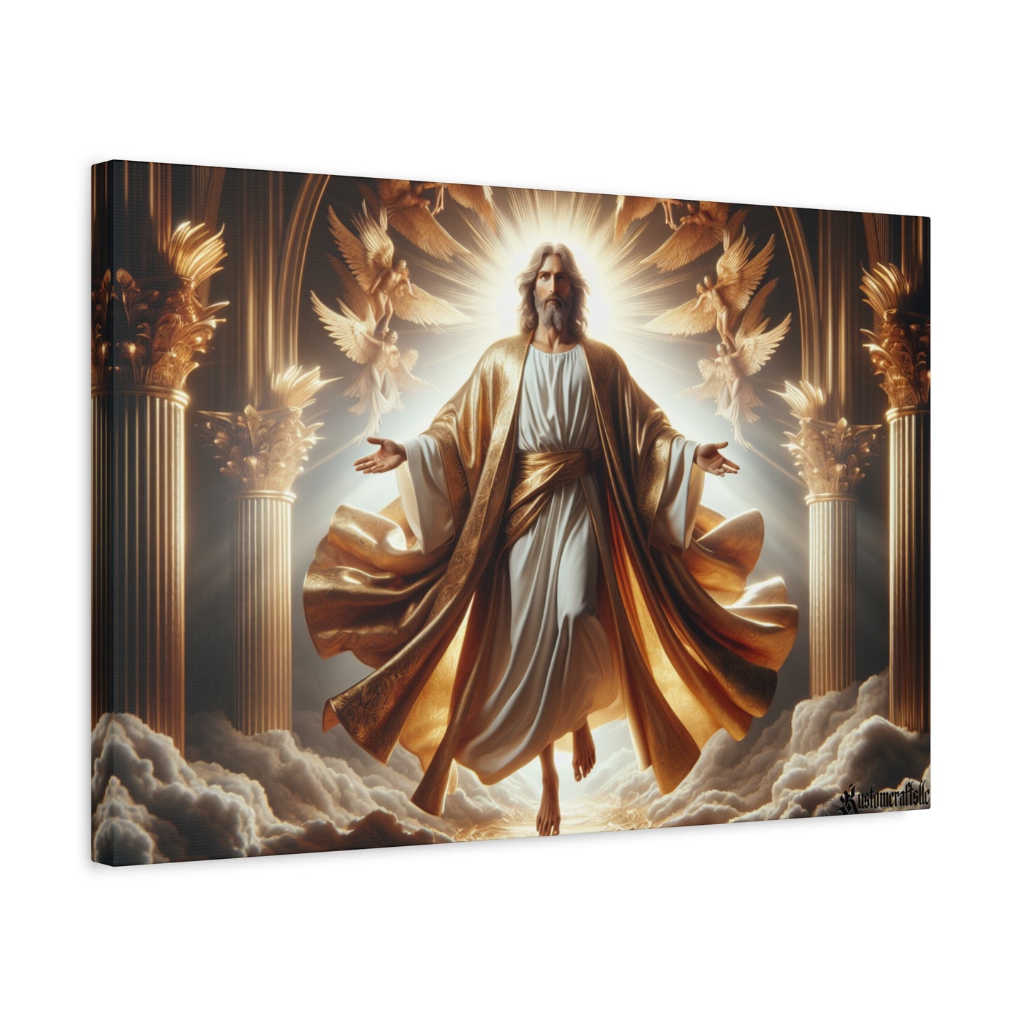 Divine Jesus Christ Canvas Wall Art, Spiritual Decor, Christian Home Decor, Inspirational Artwork, Religious Gift, Heavenly Wall Art
