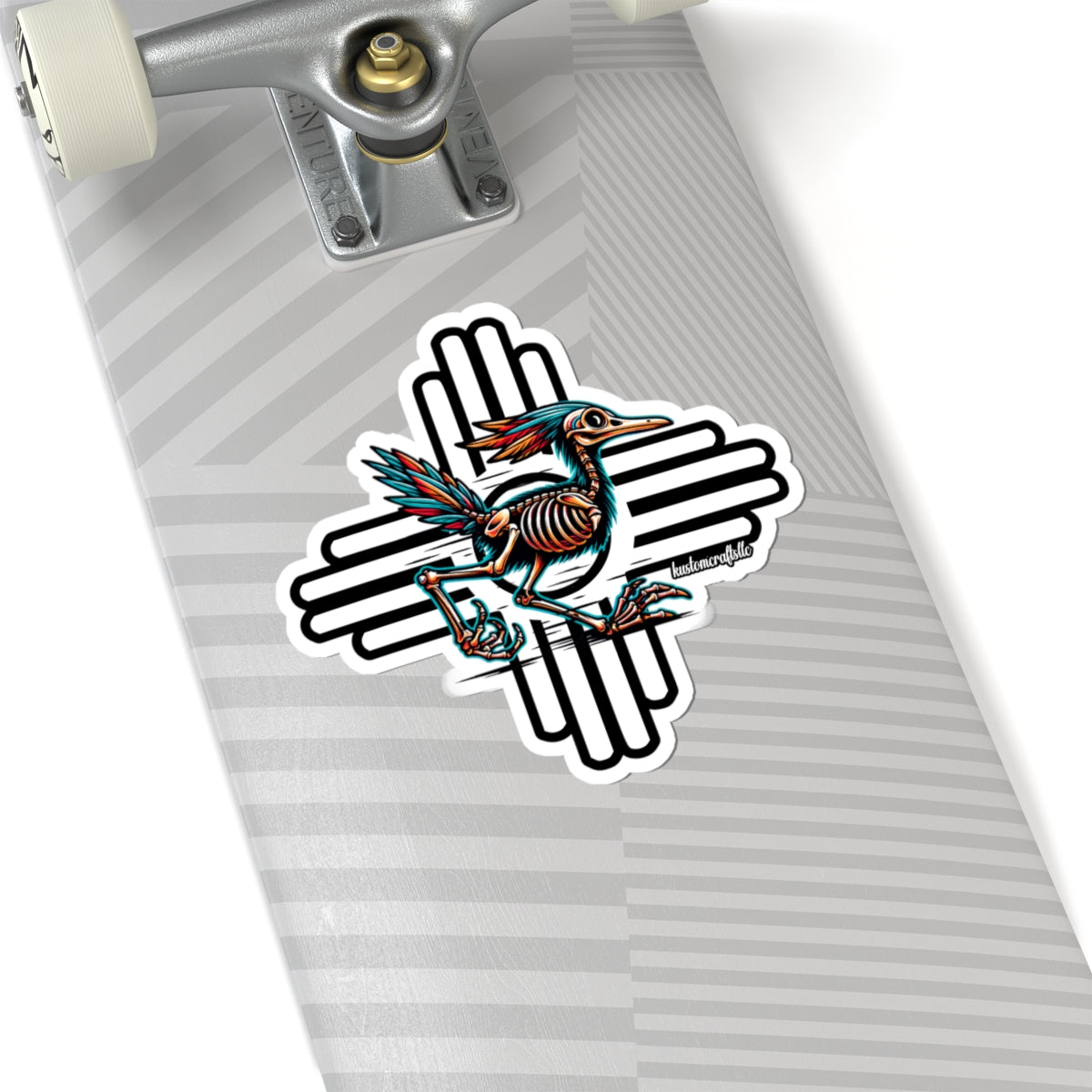 NM Road Runner Zia Symbol Southwest Vinyl Stickers, New Mexico Wildlife Decals, Car Laptop Water Bottle Sticker, Kustom Crafts LLC