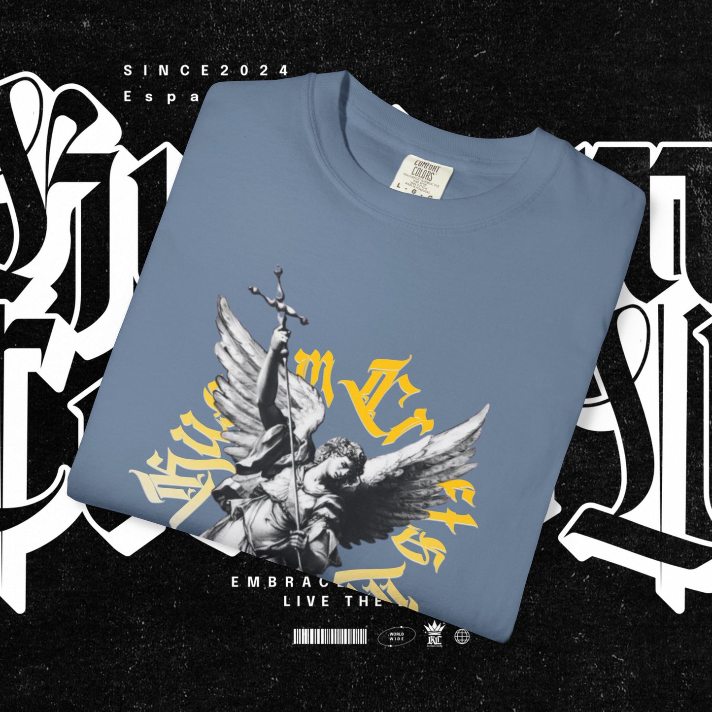 Saint Micheal Vintage-Inspired Graphic T-Shirt featuring Angel Design, Perfect for Casual Wear, Gift for Art Lovers, Streetwear Essential, Unisex Tee