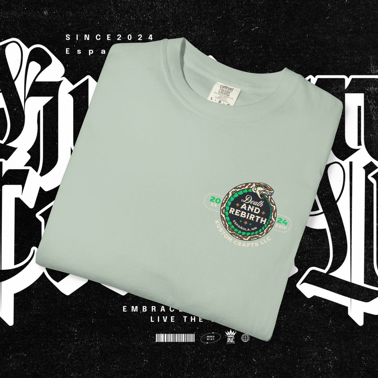 Death and Rebirth Snake Graphic Tee, Death Rebirth Unisex T-shirt, Streetwear Alternative Fashion, Serpent Design Shirt, Edgy Clothing