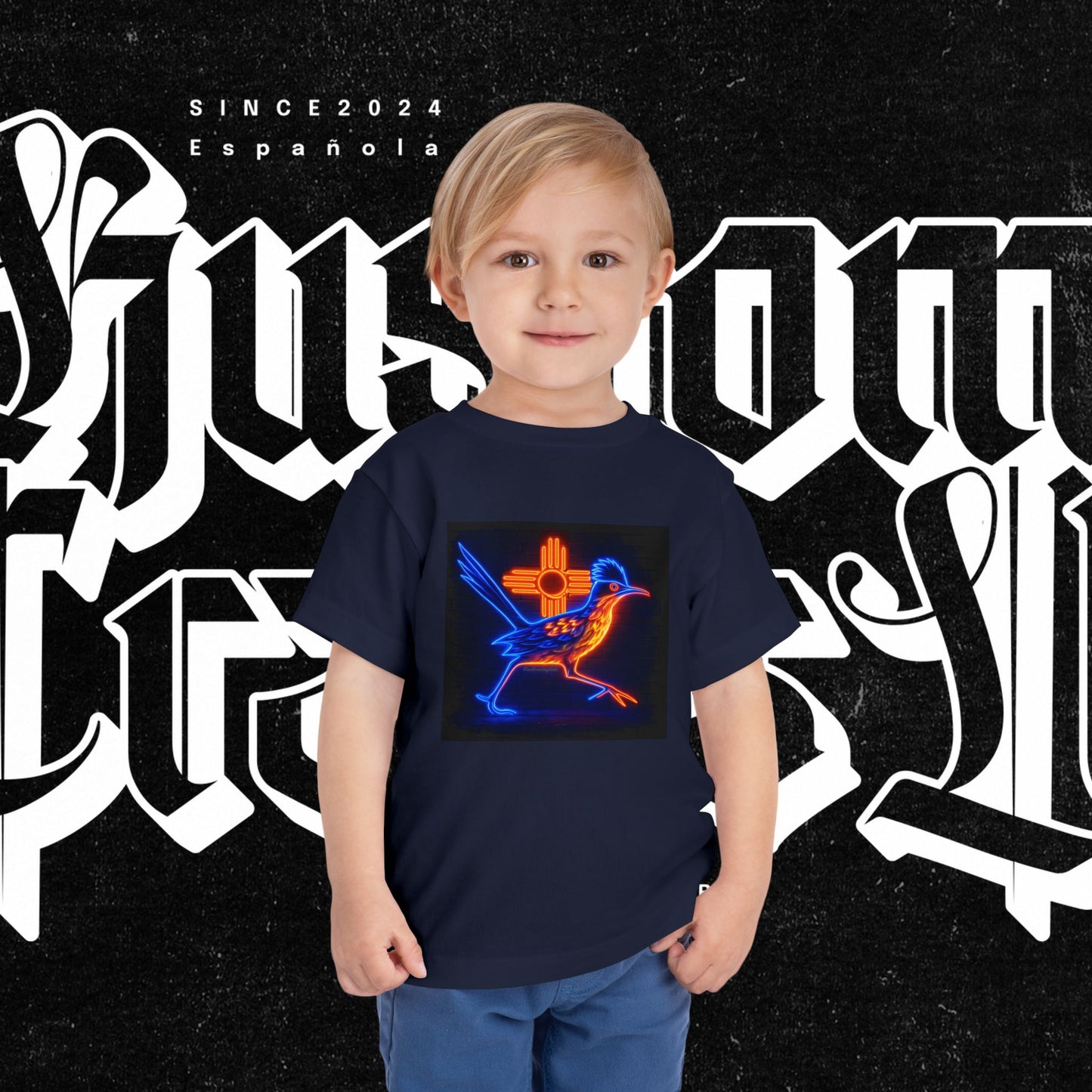 Neon Roadrunner New Mexico Design - Toddler Tee