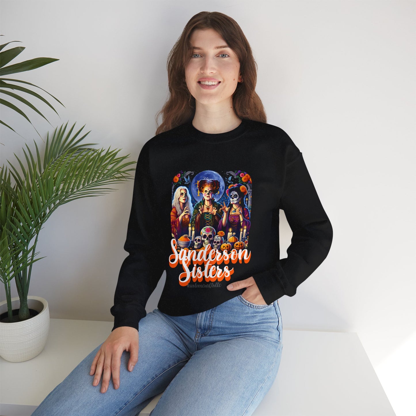 Sanderson Sisters Crewneck Sweatshirt, Halloween Sweatshirt, Casual Fall Fashion, Unisex Sweater, Art Print Sweatshirt