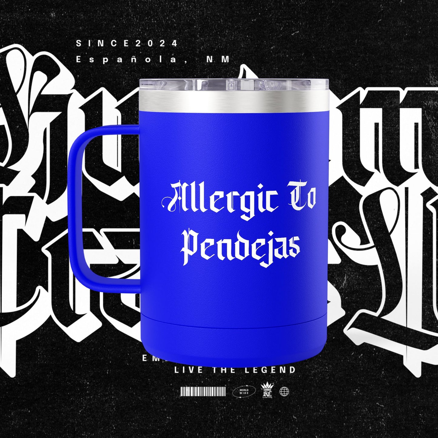 Allergic To Pendejas Coffee Mug Tumbler, 15oz - Stylish Drinkware for Coffee Lovers, Funny Gift for Friends, Unique Travel Mug, [...]