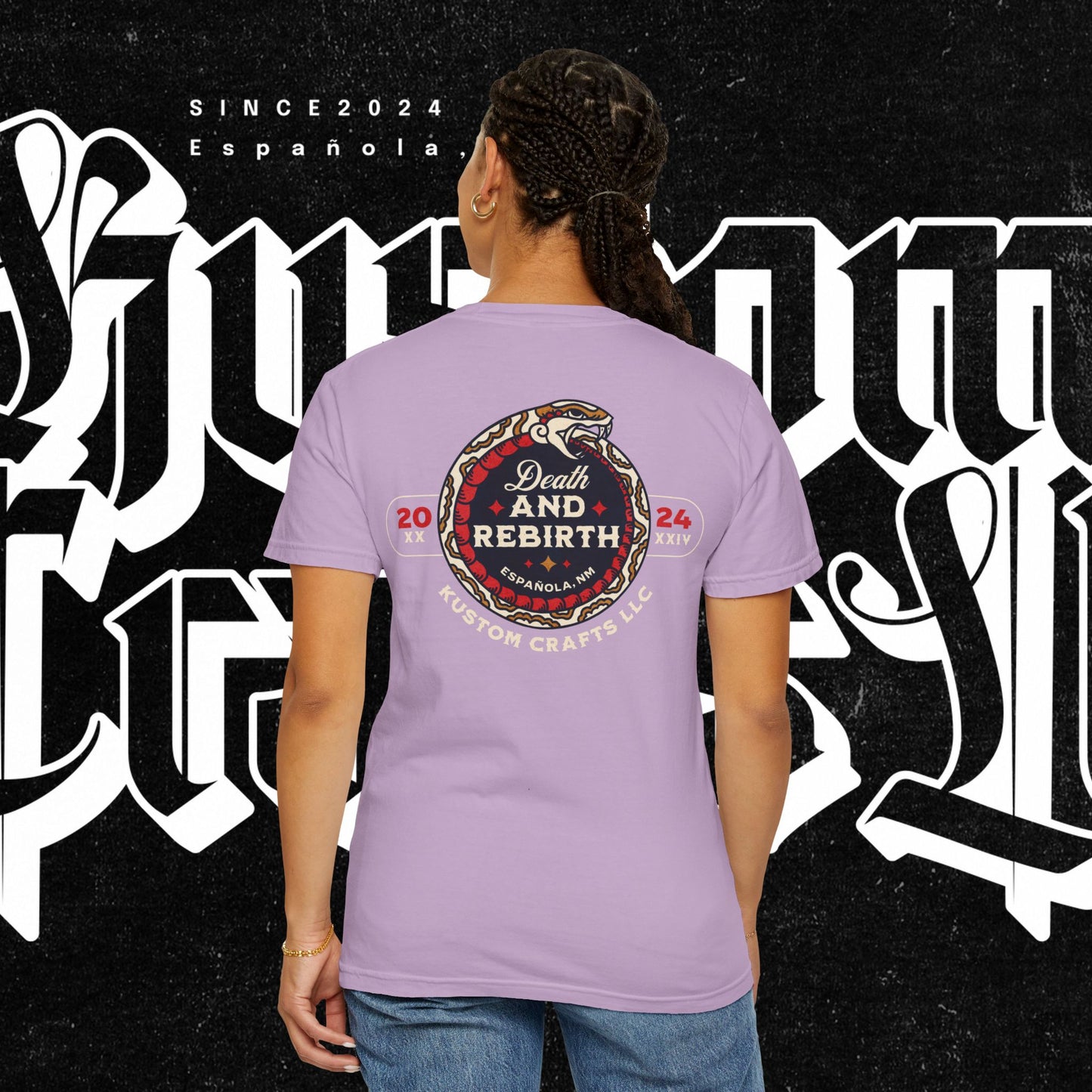 Death and Rebirth Red Snake Graphic Tee, Death Rebirth Unisex T-shirt, Streetwear Alternative Fashion, Serpent Design Shirt, Edgy Clothing