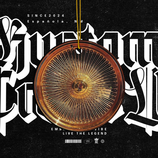 Ceramic Ornaments - Lowrider Gold Rim Design