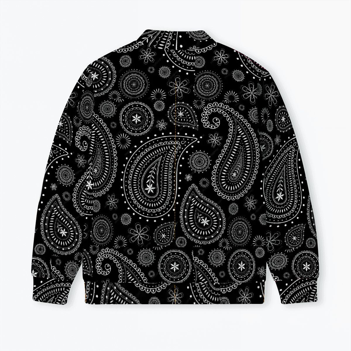 Button-up Baseball Jacket - Bandana Pattern