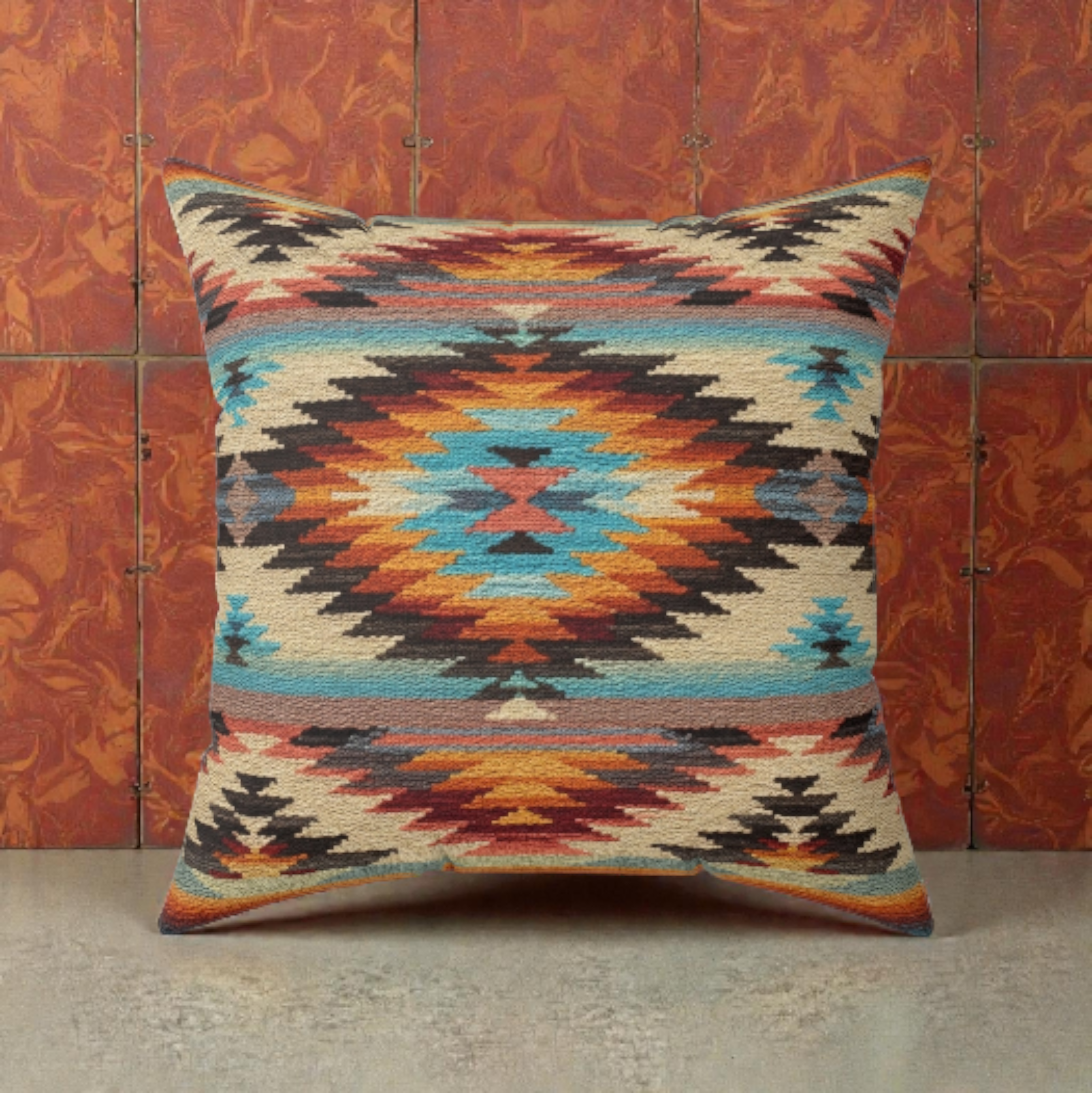Southwestern - Faux Suede Square Pillow