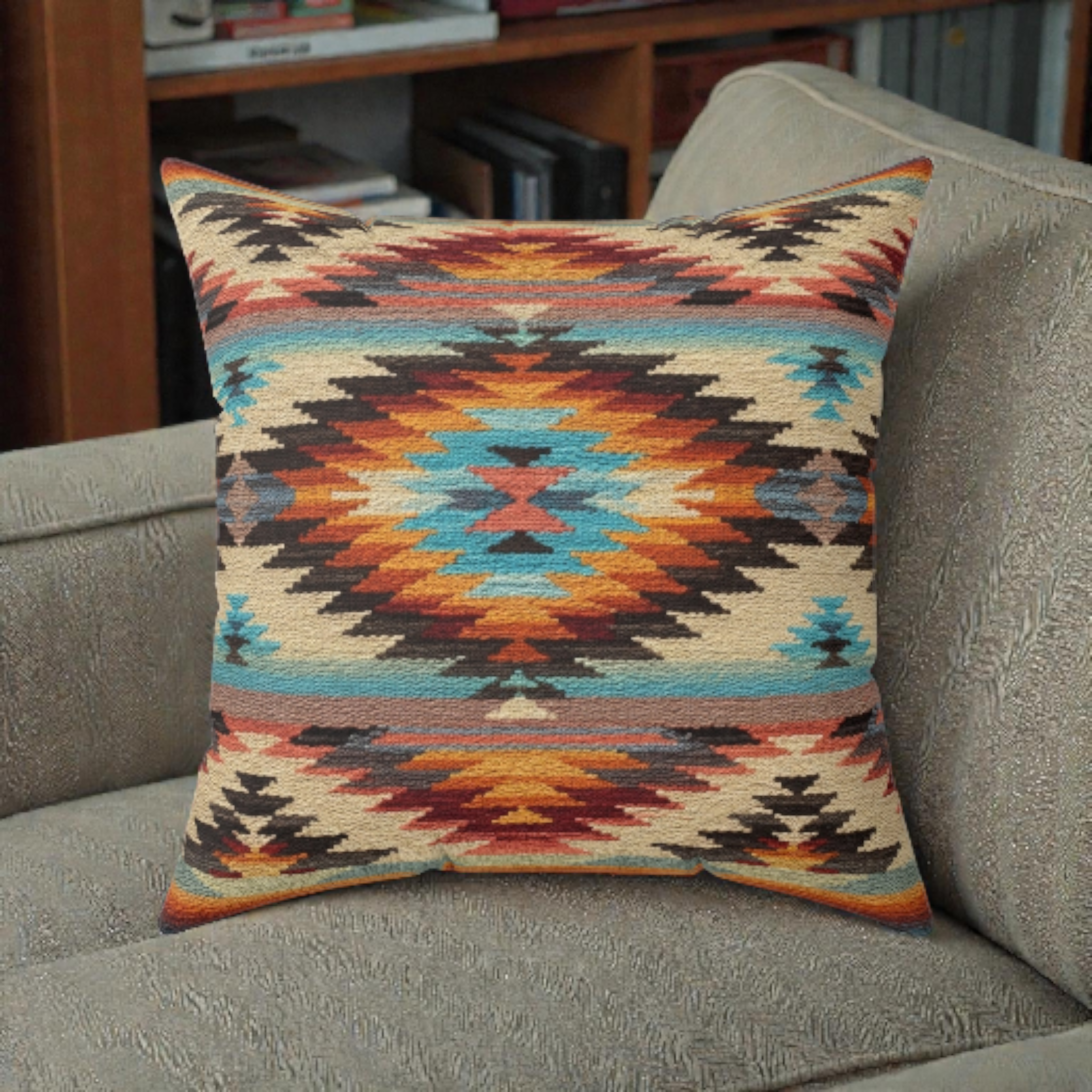 Southwestern - Faux Suede Square Pillow